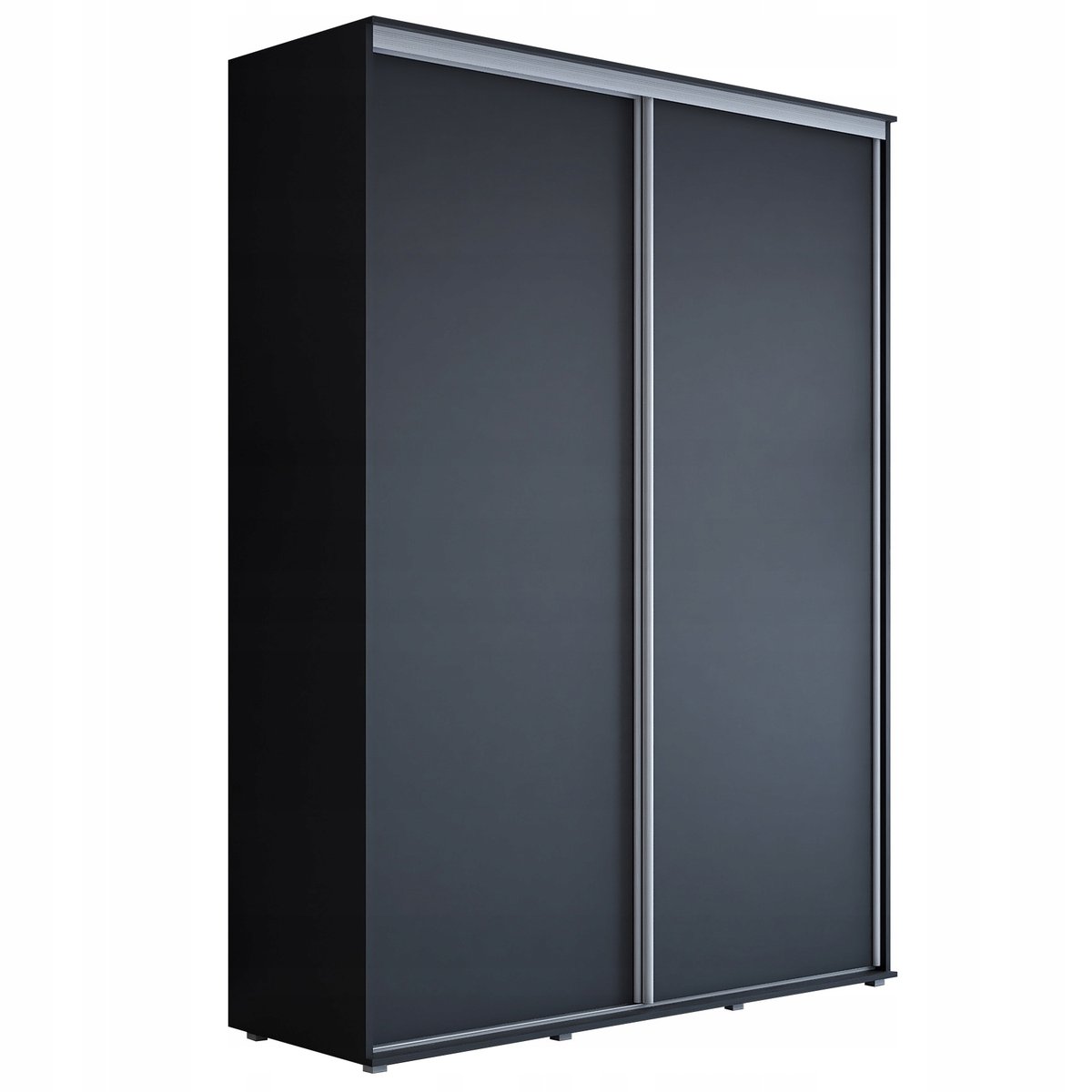 Szafa przesuwna MAJA 130 x 242 x 61 czarny KP-Meble