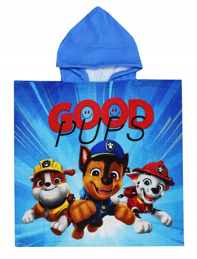 PSI PAW PATROL PONCZO KĄPIELOWE RĘCZNIK DLA DZIECKA NA BASEN LATO