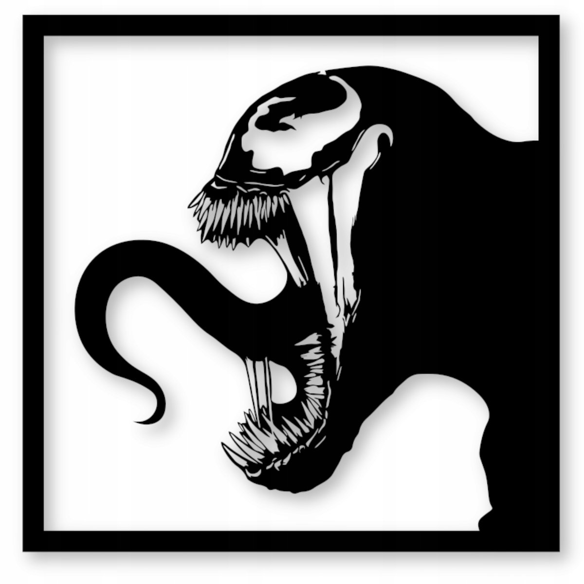 Profil Venom Obraz Ażurowy Loft Obraz 3D Dekoracja do salonu/ Kuchni
