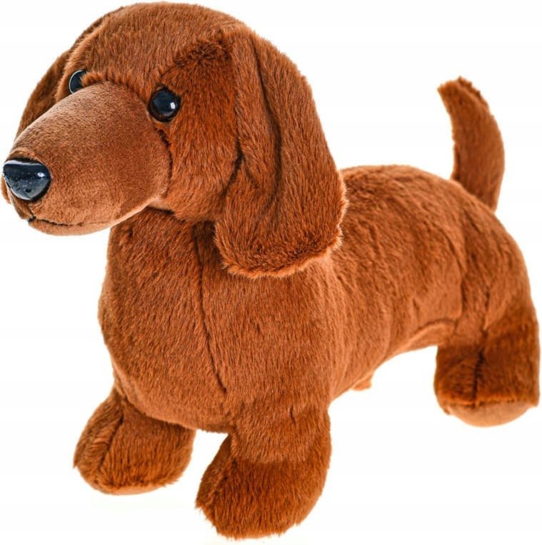 Maskotka Piesek Jamnik Brązowy - 32/21cm