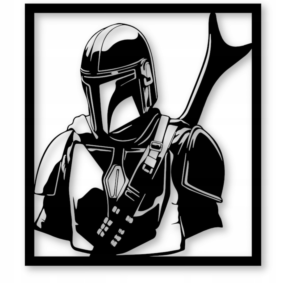 Mandalorian Obraz Ażurowy Loft Obraz 3D Dekoracja do salonu/ Kuchni