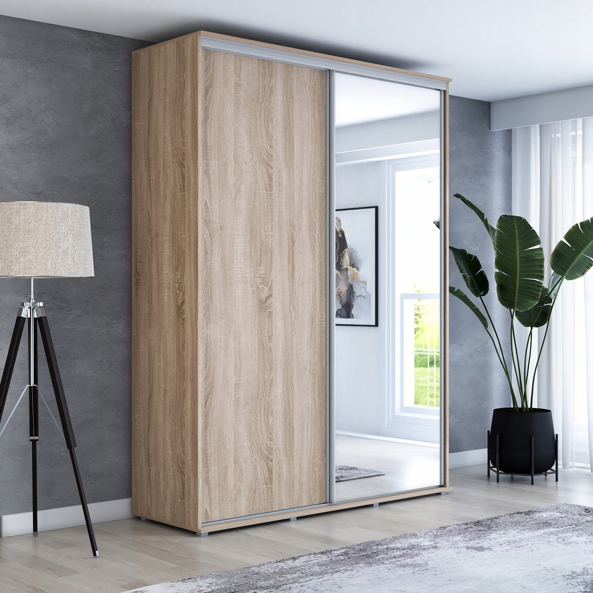 Szafa MAJA 1 przesuwna lustro 150x242 duża