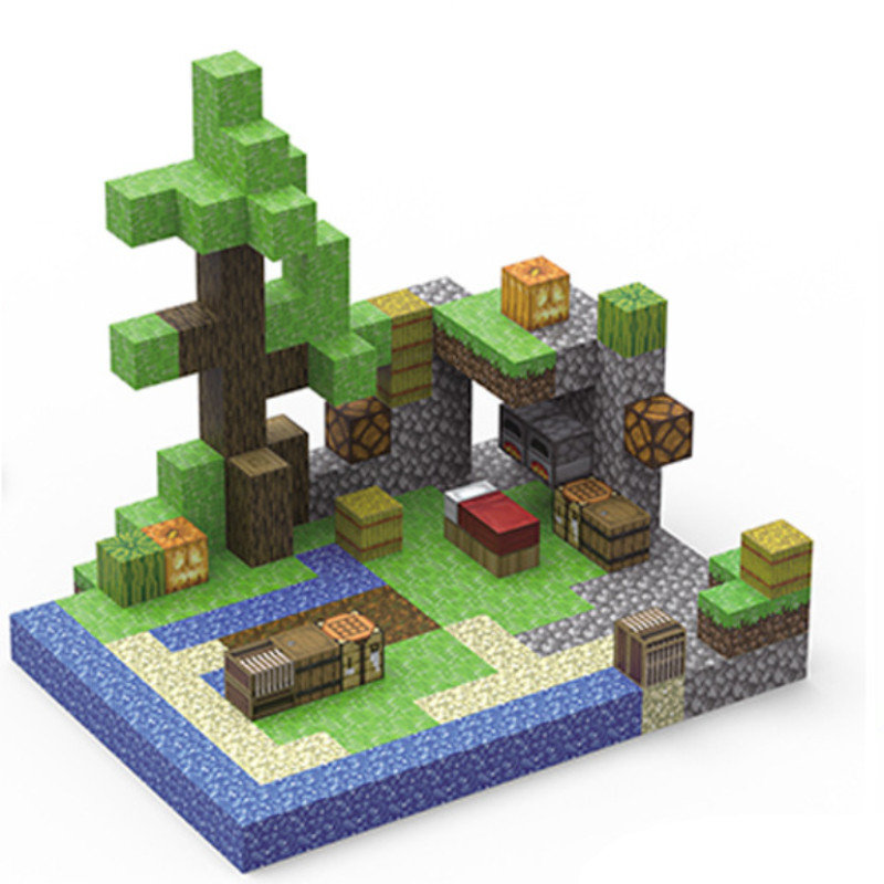 Klocki Magnetyczne 212 szt. - Pełna Sceneria - 8 Silnych Magnesów