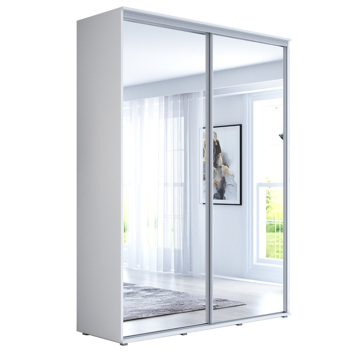 Szafa przesuwna MAJA 2 100 x 242 x 61 duża, lustra, pojemna