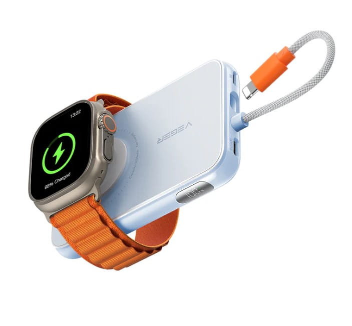 Przenośna ładowarka do iPhone'a z wbudowanym kablem 5000mAh