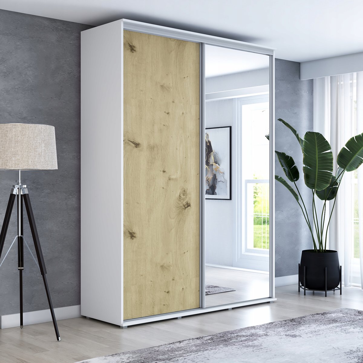 Szafa MAJA 1 przesuwna lustro 160x242