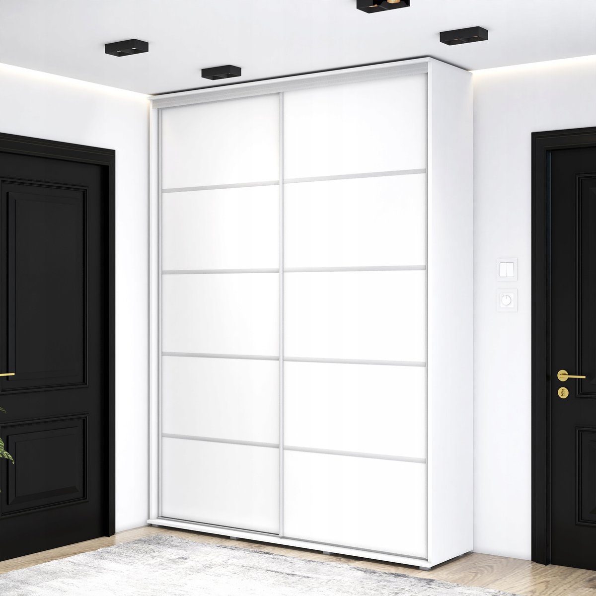 Szafa przesuwna LORIS PLUS 190X242X45 wysoka, biała