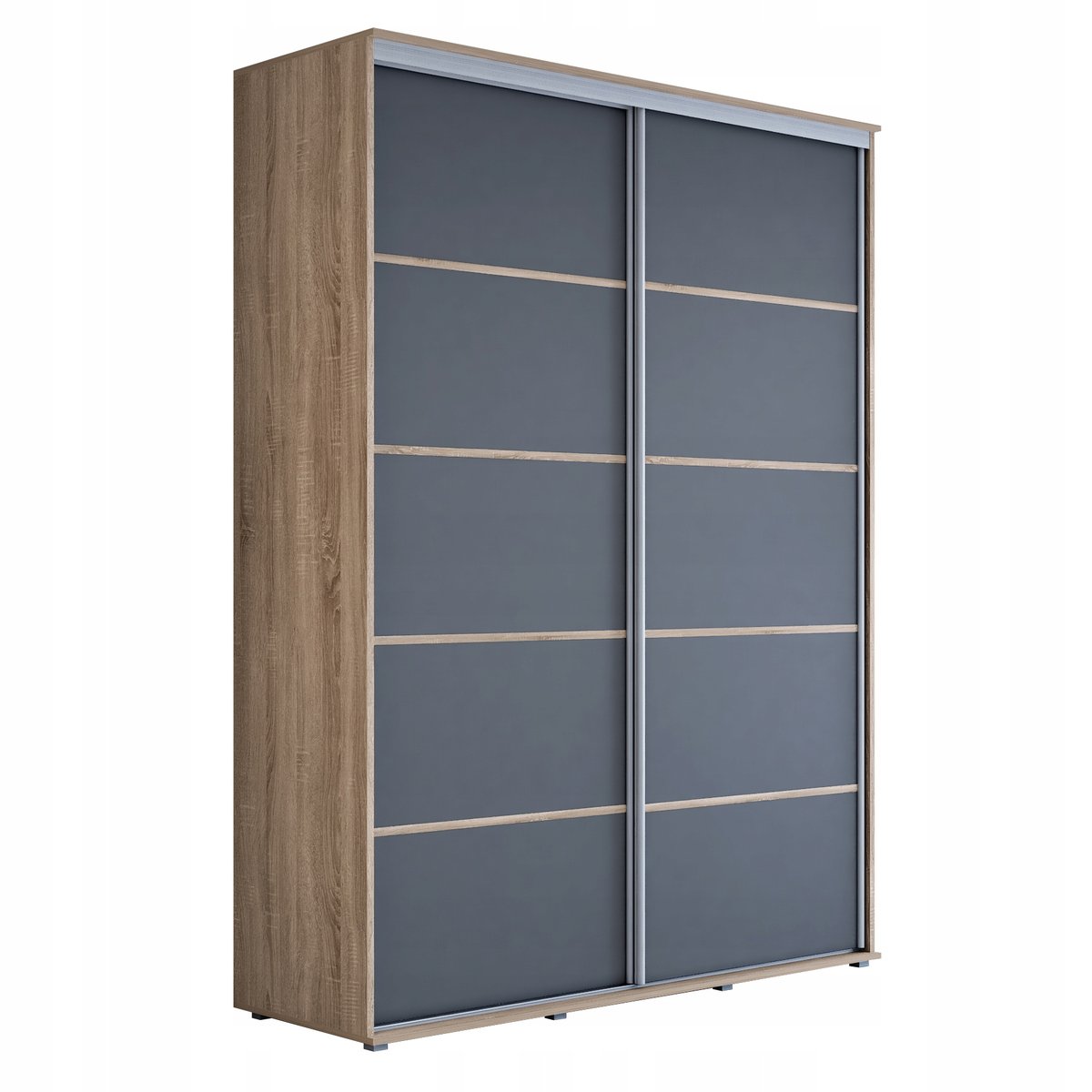 Szafa przesuwna MAJA PLUS 120 x 242 x 61 cm solidna z wyposażeniem KP-Meble