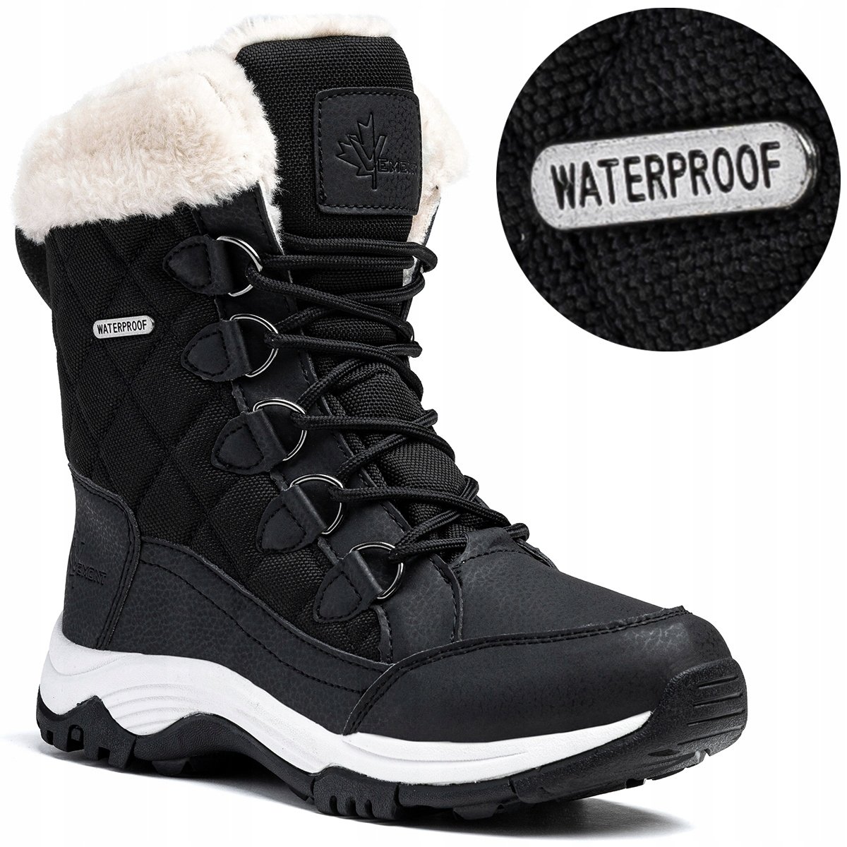 Vemont śniegowce damskie kożuszek ciepłe