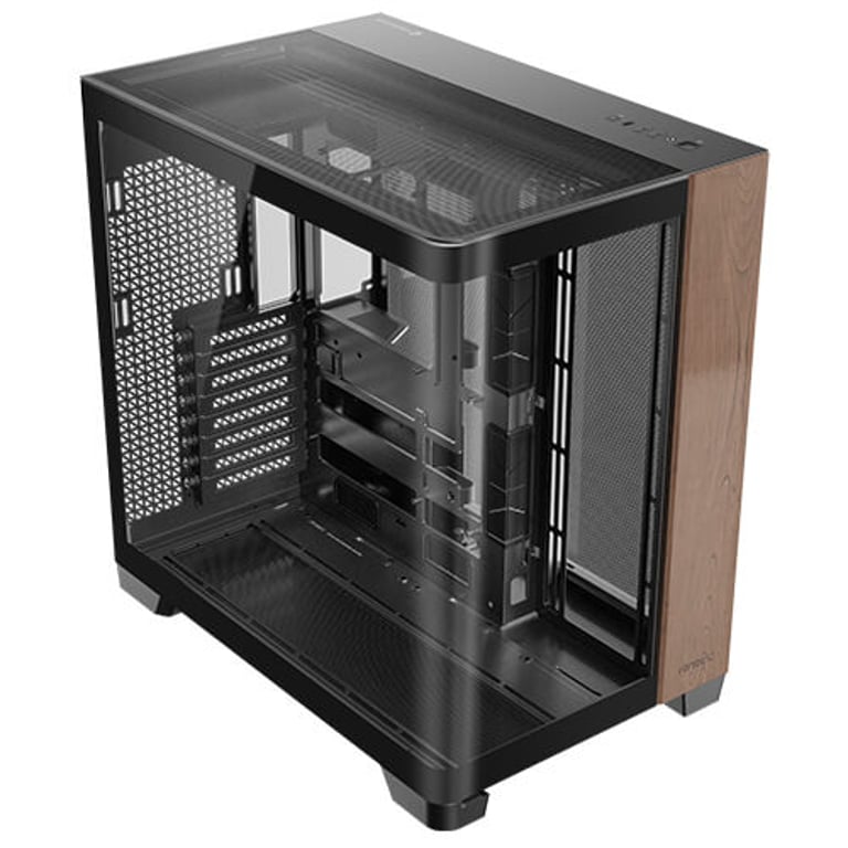 Antec C8 Curve Wood Full Tower Czarny, Przezroczysty, Drewno