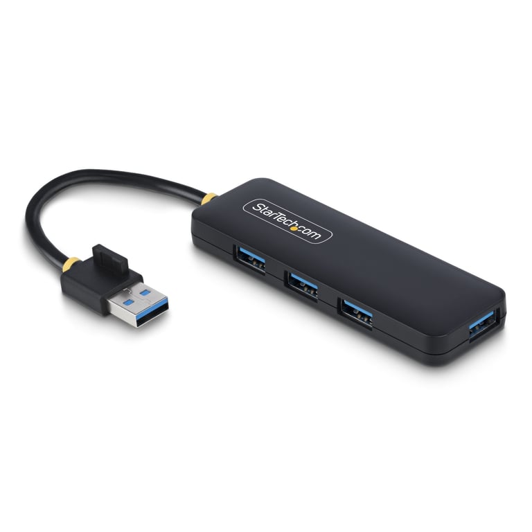 StarTech H5A4A-USB-HUB huby i koncentratory USB 3.2 Gen 1 (3.1 Gen 1) Type-A 5000 Mbit/s Czarny