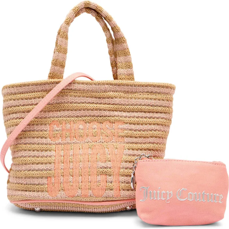 Juicy Couture Torebka na ramię + saszetka Nora Straw S.