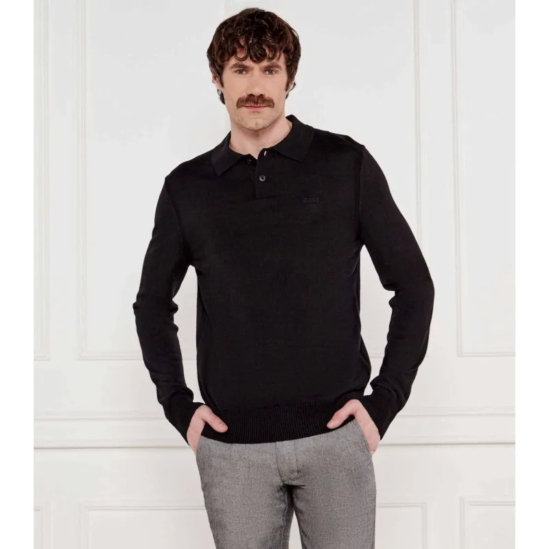 BOSS ORANGE Wełniane polo Avac | Slim Fit