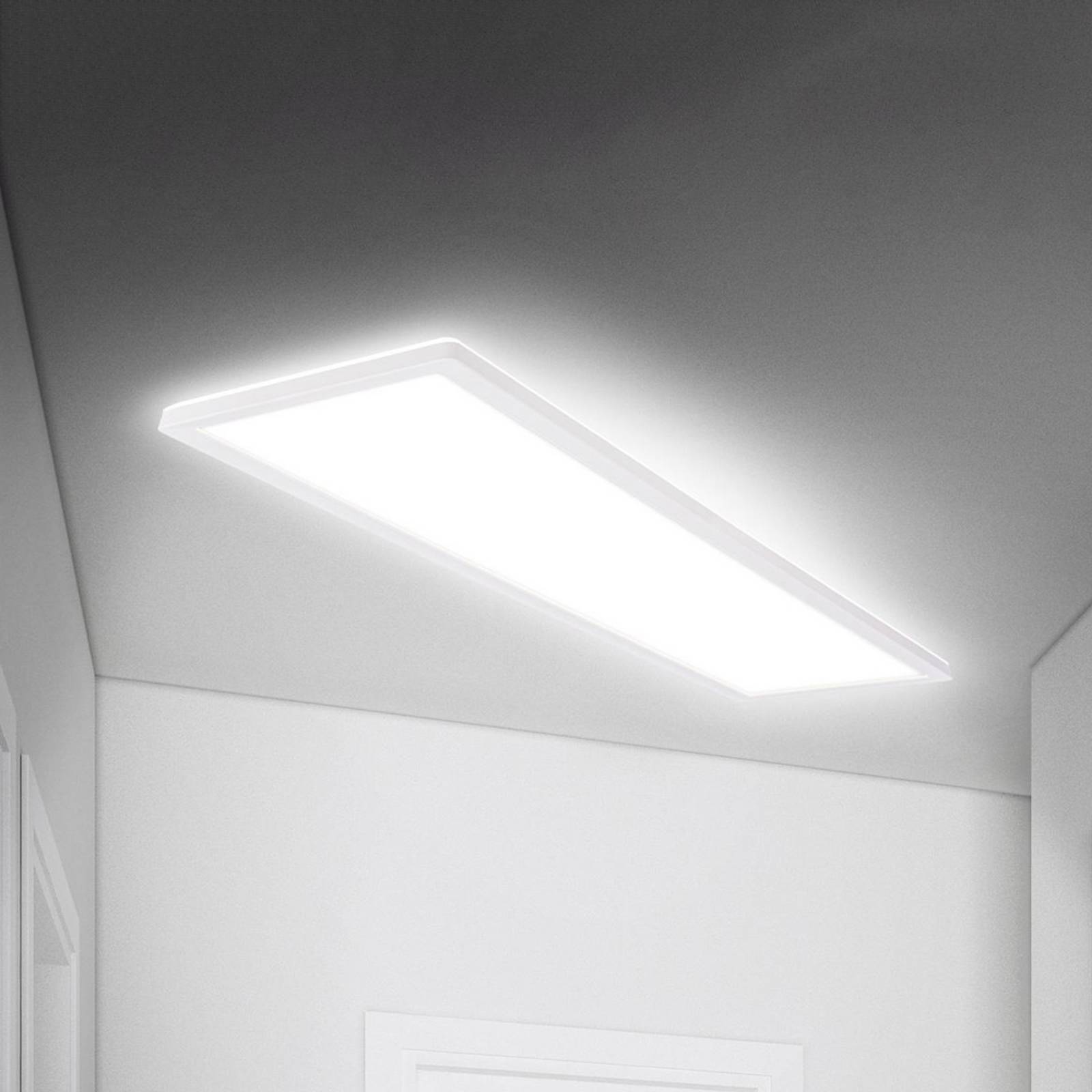 Briloner Lampa sufitowa LED Move, biały / opal, przedpokój, tworzywo sztuczne