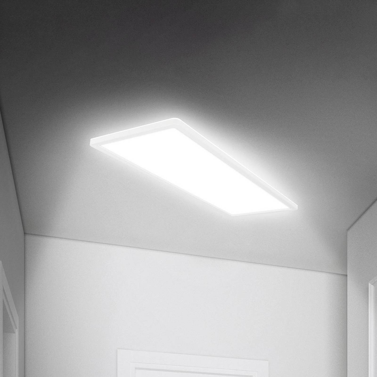 Briloner Lampa sufitowa LED Move, biały / opal, przedpokój, tworzywo sztuczne