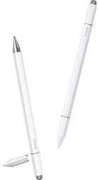 Baseus Uniwersalny, magnetyczny Rysik Smooth Writing 3 3w1 Passive Stylus Magnetic Version, biały