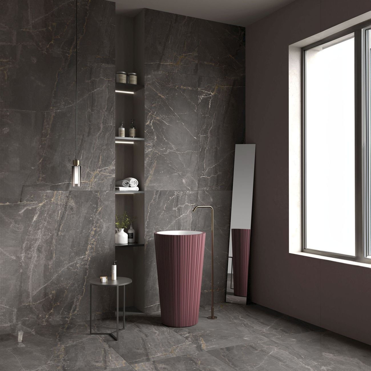 Dado Ceramica Gres Charme Black Mat 60X120 Rectified