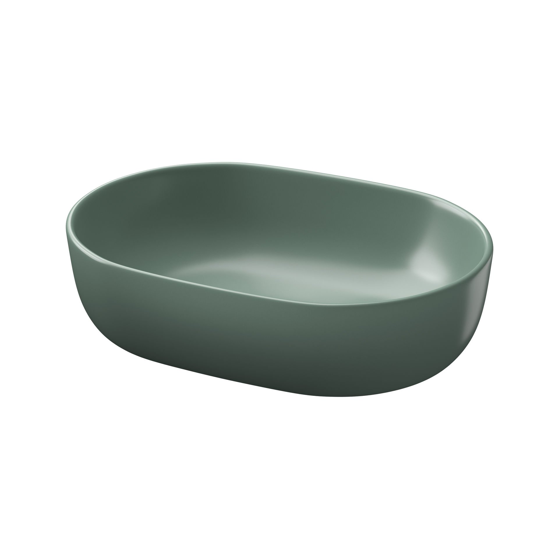 Umywalka nablatowa Cersanit Moduo 50 cm owalna zielony mat K116-130