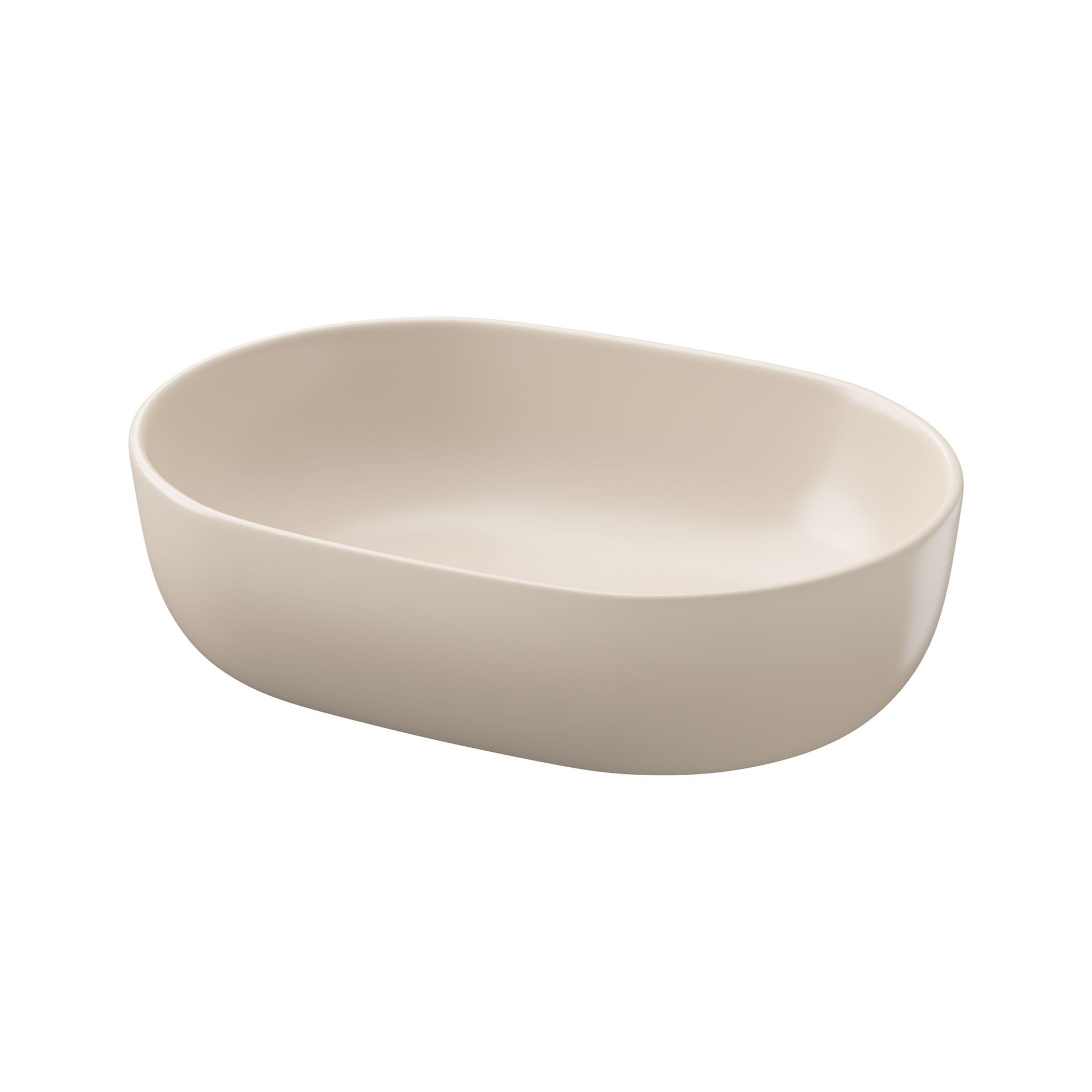 Umywalka nablatowa Cersanit Moduo 50 cm owalna beżowy mat K116-132