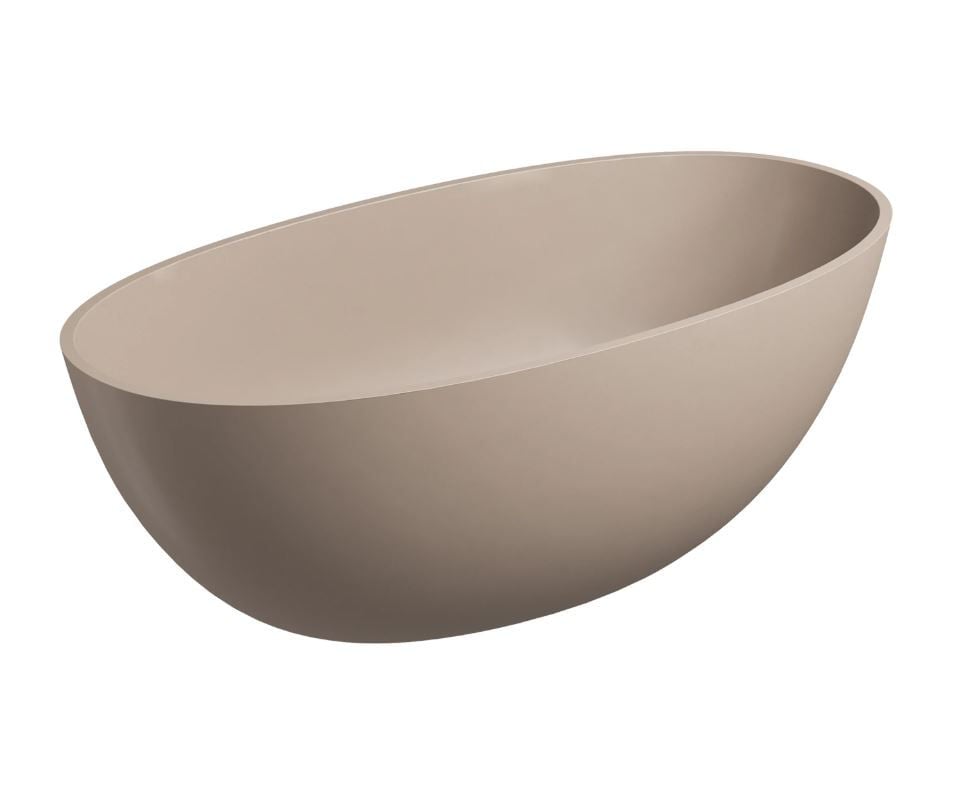 Omnires Wanna wolnostojąca Shell M+ 148x75 cm owalna kompozyt dune beige mat SHELL148WWDB