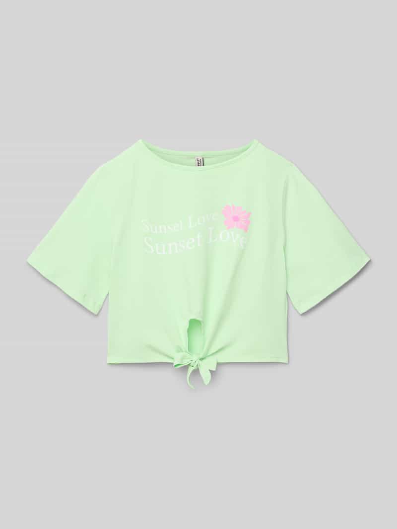 T-shirt krótki z nadrukiem z logo