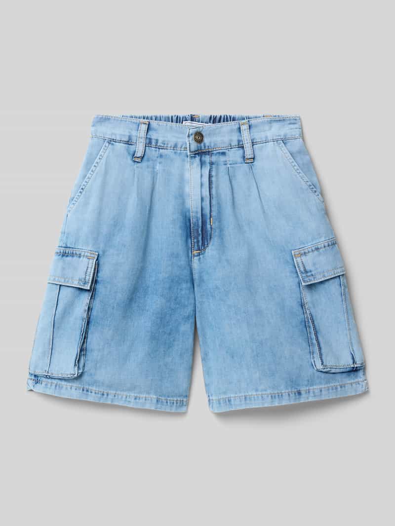 Szorty jeansowe o kroju regular fit z kieszeniami cargo