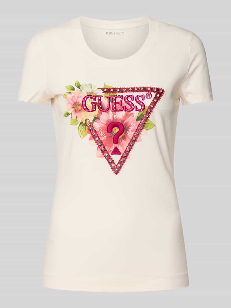 T-shirt z detalem z logo