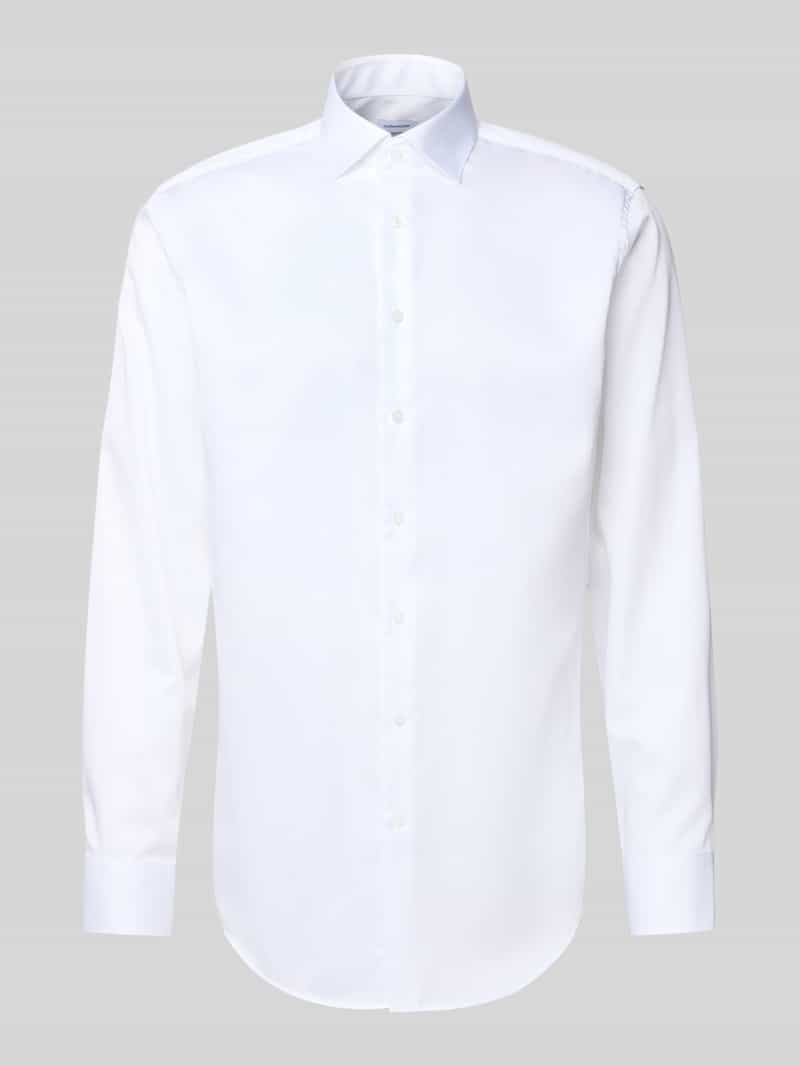 Koszula biznesowa o kroju regular fit z listwą guzikową