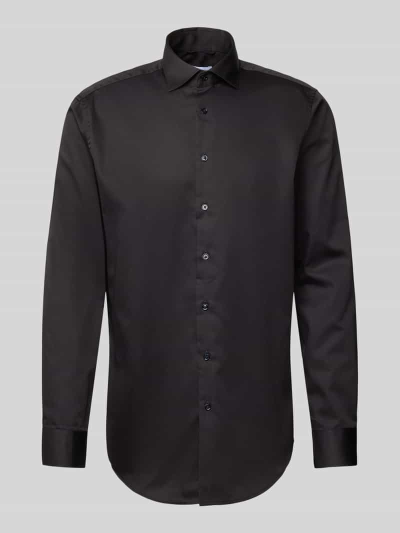 Koszula biznesowa o kroju regular fit z listwą guzikową