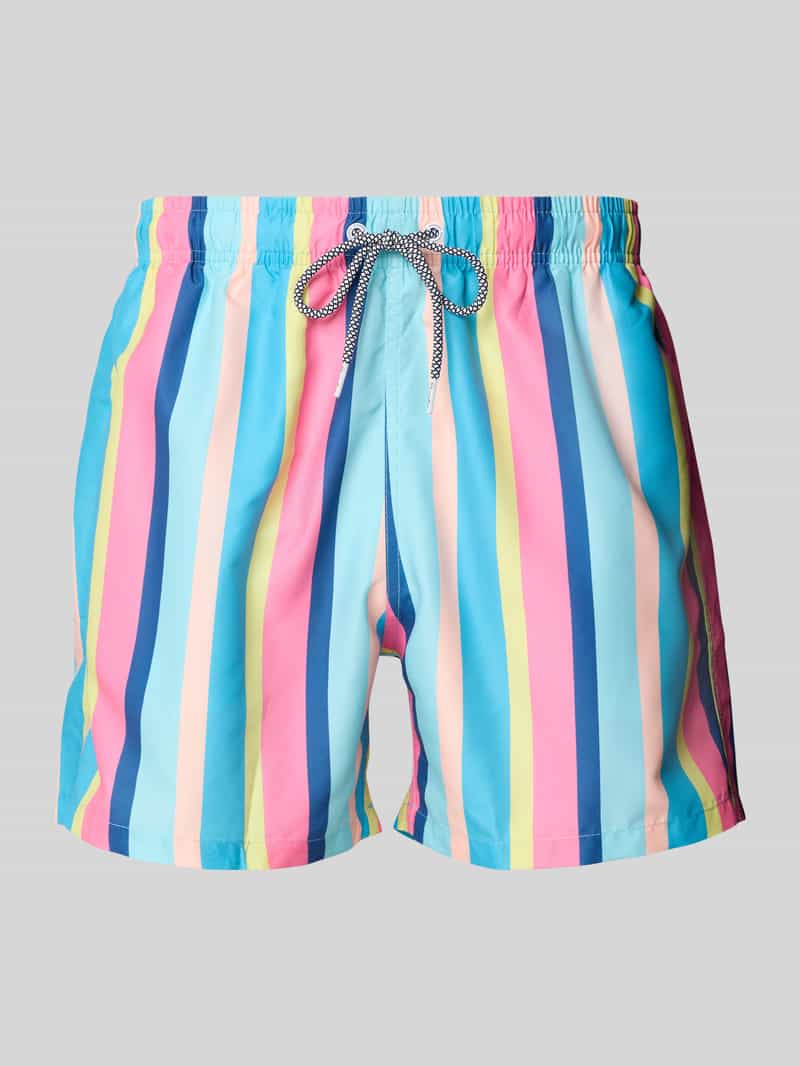 Spodenki kąpielowe ze wzorem w paski model ‘Cake Stripe’