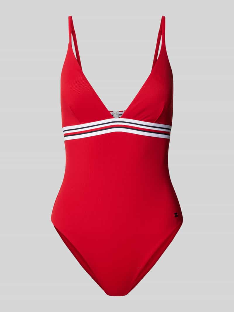 Kostium kąpielowy z taśmą z logo