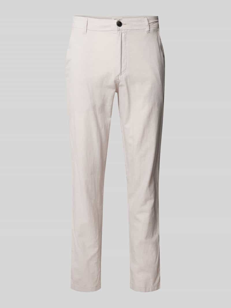 Chinosy o kroju tapered fit z wpuszczanymi kieszeniami model ‘STACE’