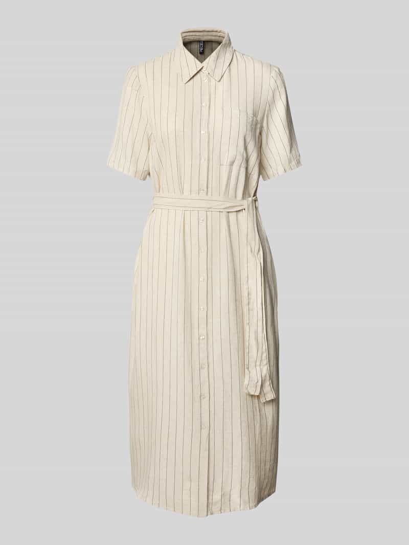 Sukienka casualowa taliowana z wiązanym paskiem model ‘PIA’