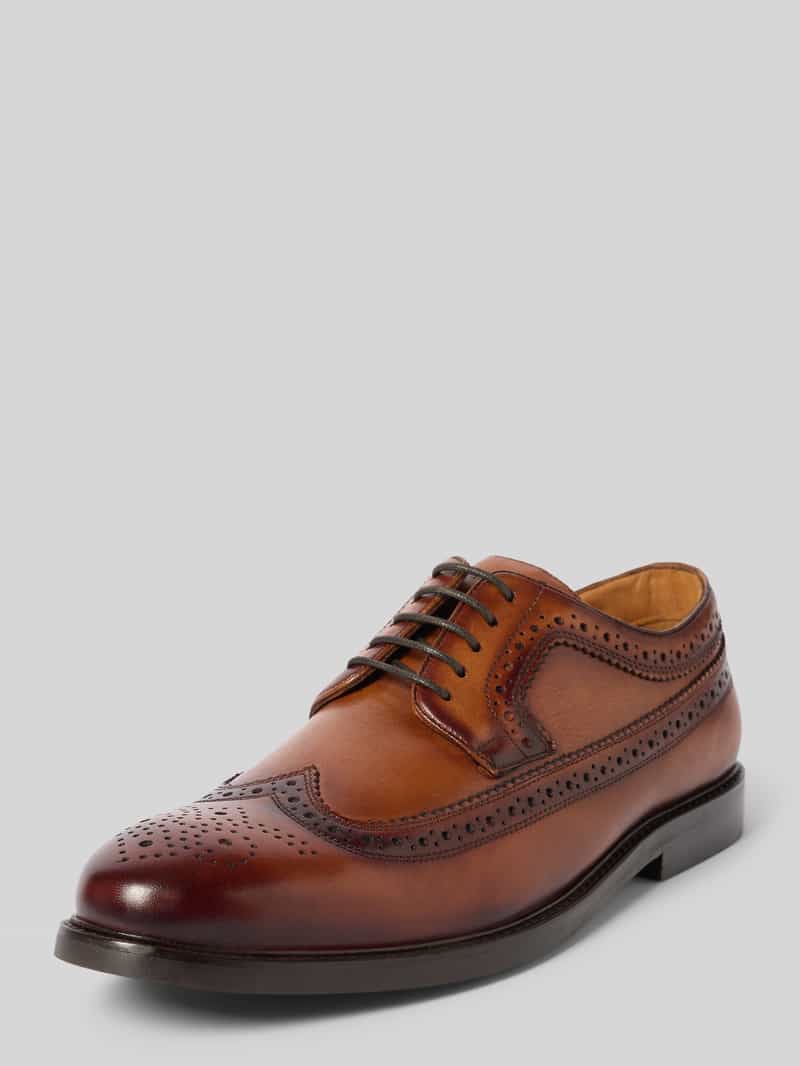 Buty derby z ażurowym wzorem model ‘Sherlock’