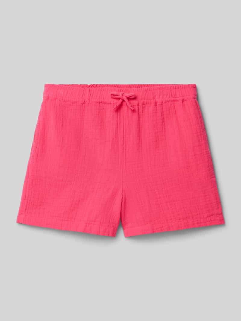 Szorty o kroju regular fit z czystej bawełny model ‘THYRA’