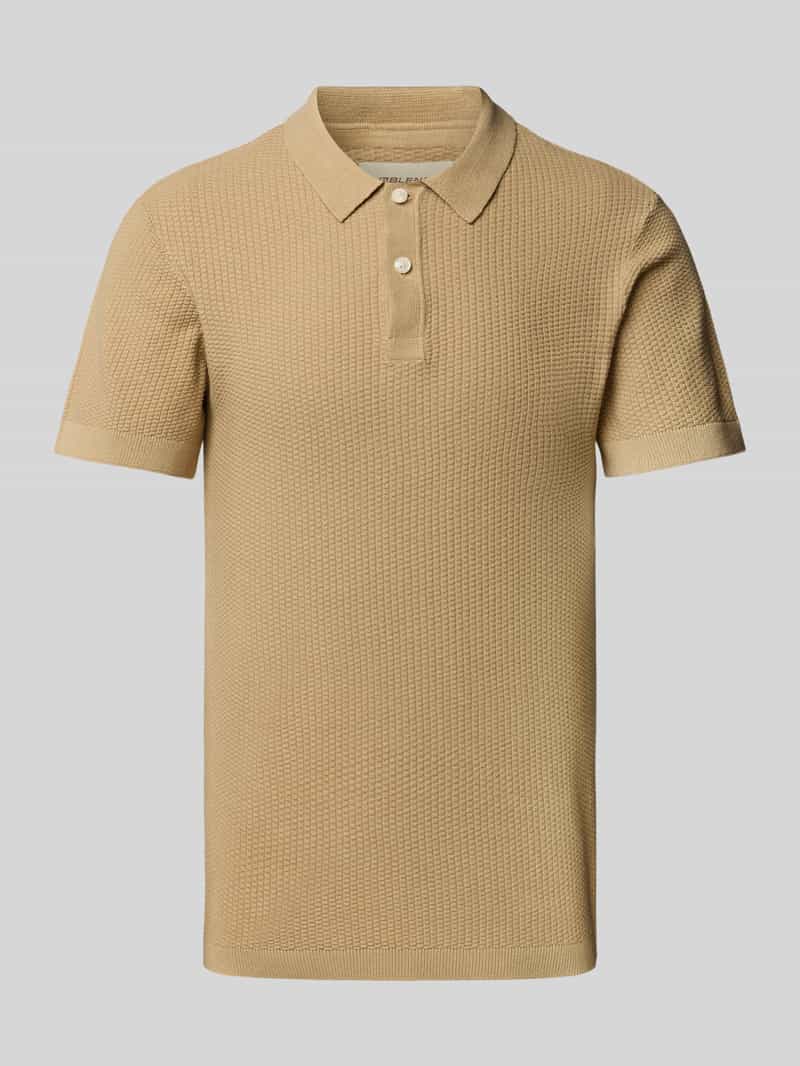 Koszulka polo o kroju regular fit z prążkowanymi wykończeniami model ‘AIDEN’