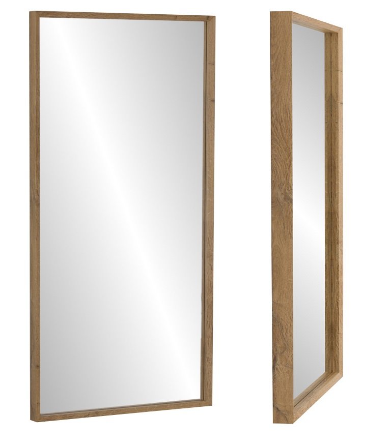 Lustro 160x60 wąska KASETONOWA rama DĄB GRAND PREMIUM