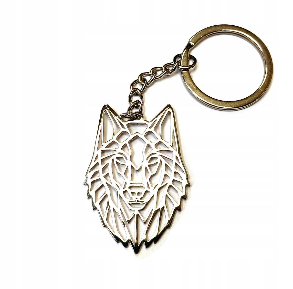Piękny brelok, breloczek przywieszka - wilk, pies owczarek, stal nierdzewna