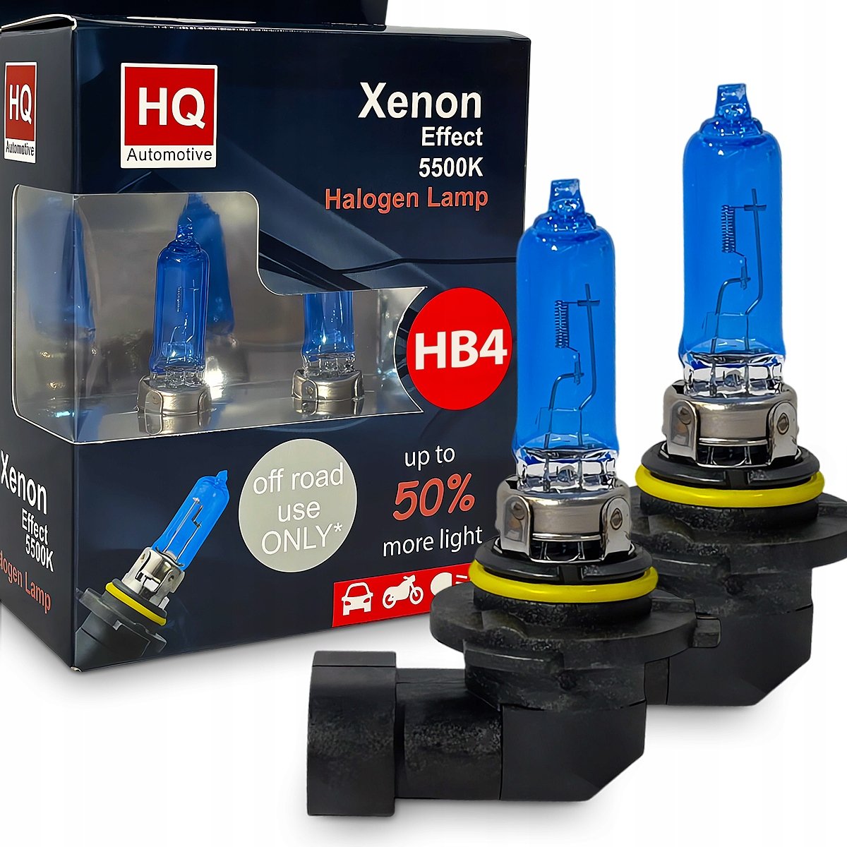 Żarówki HQ Automotive HB4 Mocne Efekt LED +50% Światła Xenon Effect OEM