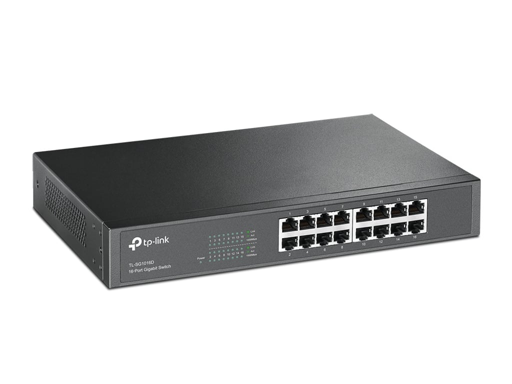TP-LINK TL-SG1016D Nie zarządzany Gigabit Ethernet (10/100/1000) Czarny TL-SG1016D V7