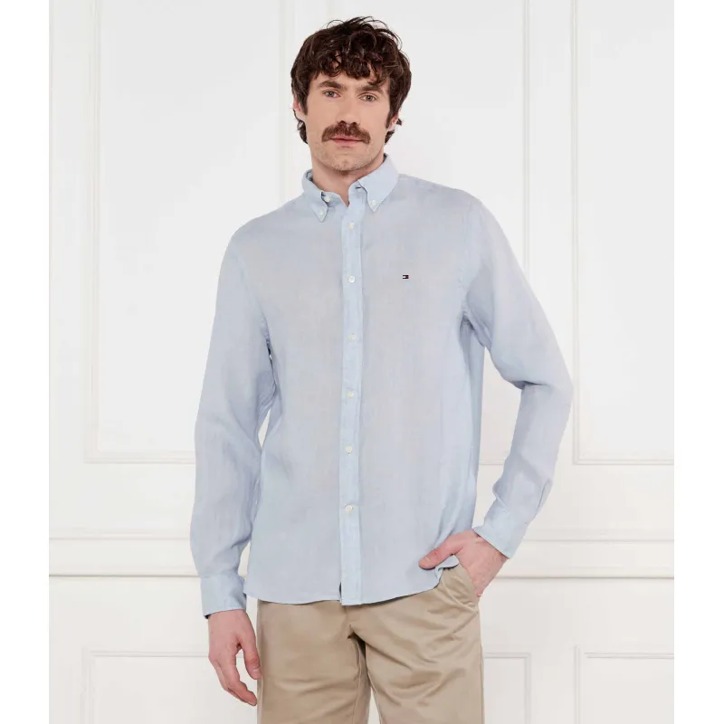 Tommy Hilfiger Lniana koszula PIGMENT DYED Regular Fit