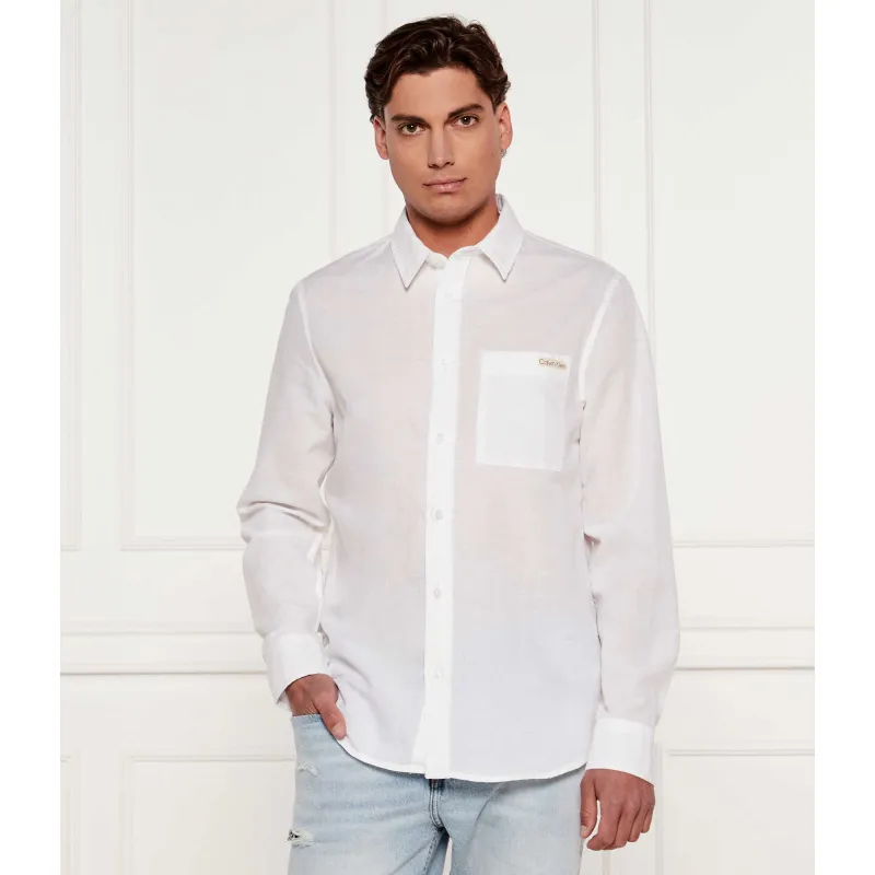 Calvin Klein Jeans Lniana koszula Regular Fit