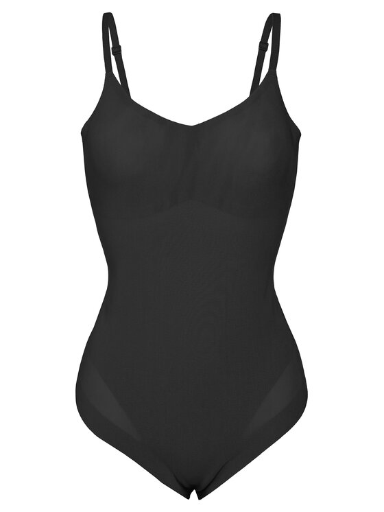 Calvin Klein Underwear Kombinezon modelujący LV00QF8295 Czarny