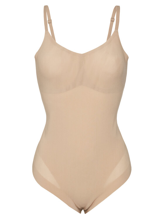 Calvin Klein Underwear Kombinezon modelujący LV00QF8295 Beżowy