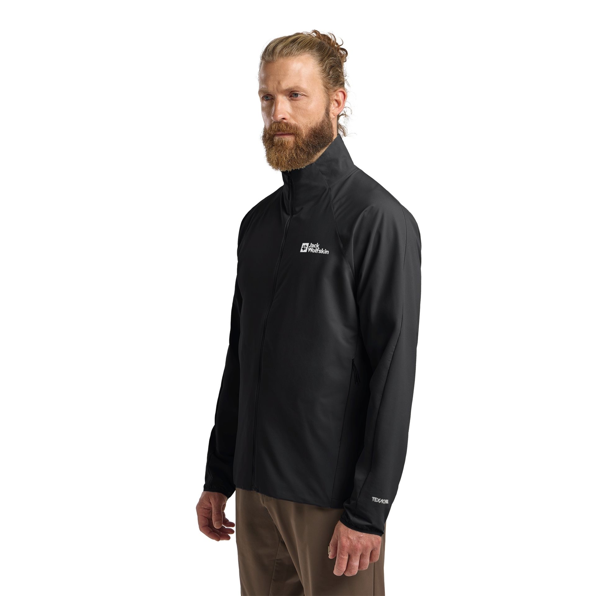 Męska kurtka wiatrówka Jack Wolfskin PRELIGHT STRIDE JKT M black - S