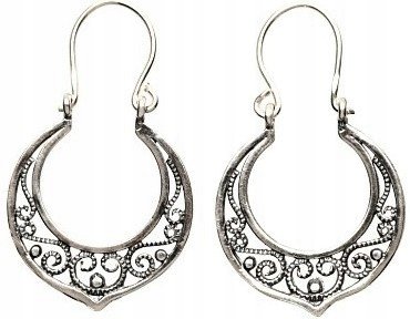 KOLCZYKI SREBRNE DAMSKIE DLA NIEJ WISZĄCE SREBRO 925 AŻUROWE