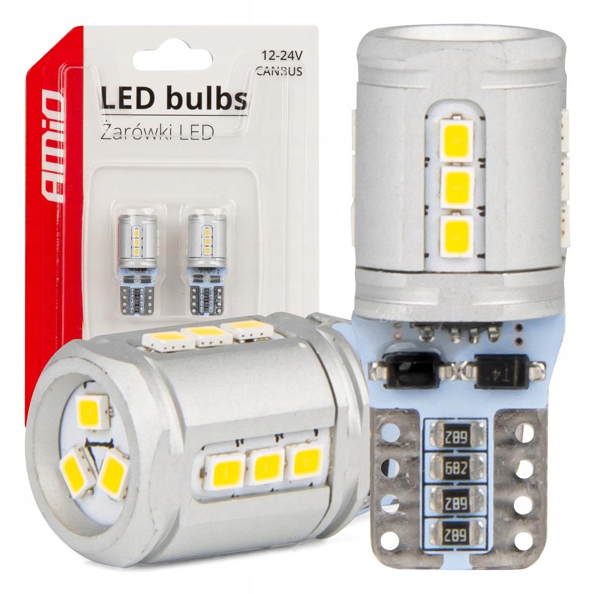 ŻARÓWKI SAMOCHODOWE LED CANBUS POSTOJÓWKI W5W T10 12V 24V
