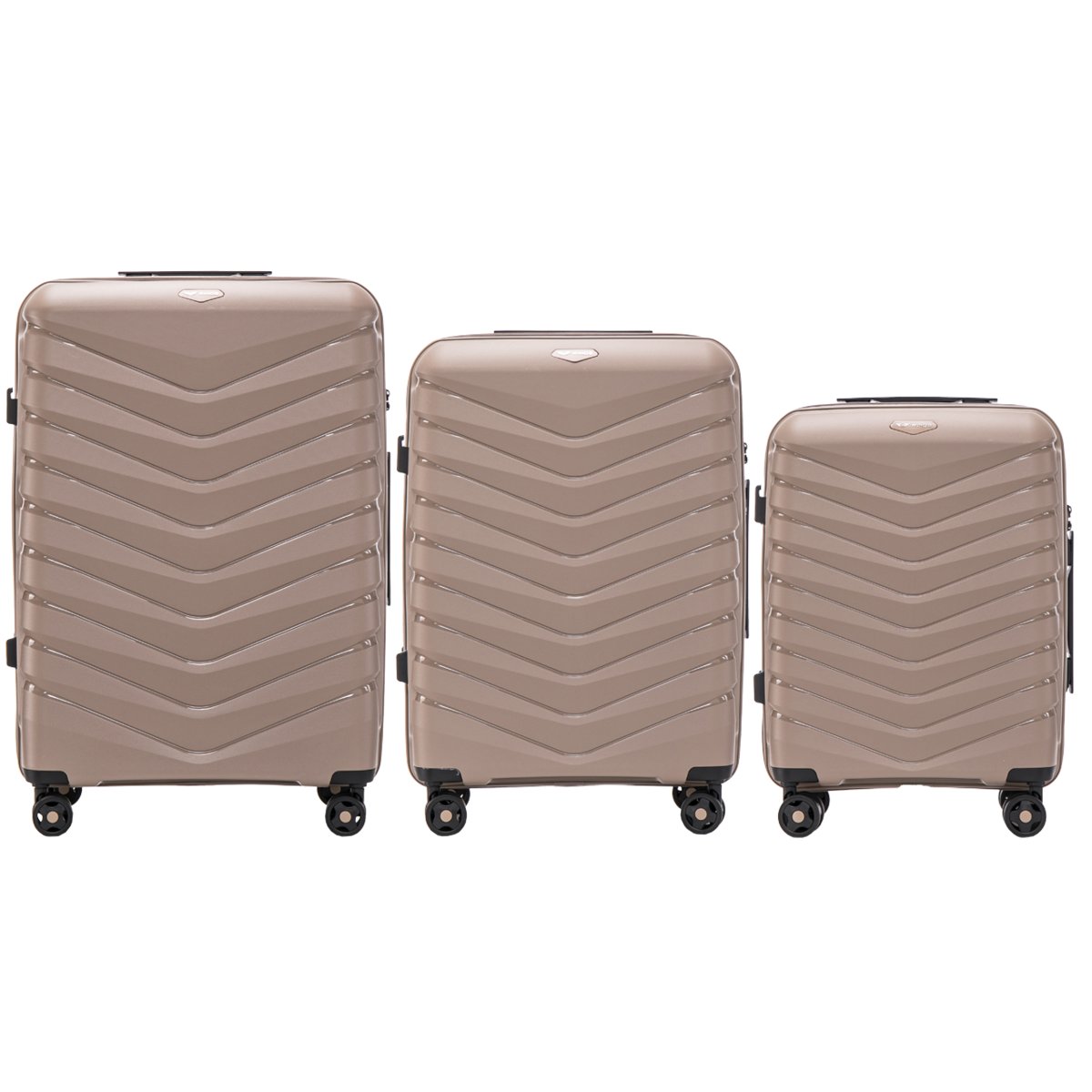 Zestaw 3 walizek Wings PHOENIX polipropylen CHAMPAGNE