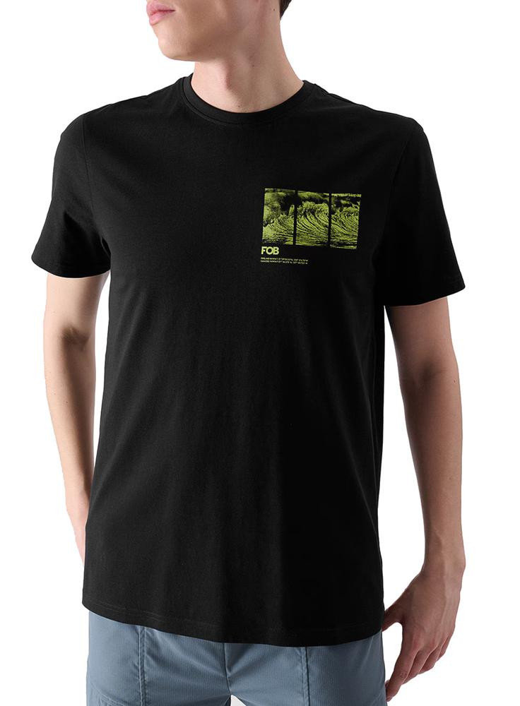 T-shirt męski 4F RSS24TTSHM2106 - czarny M