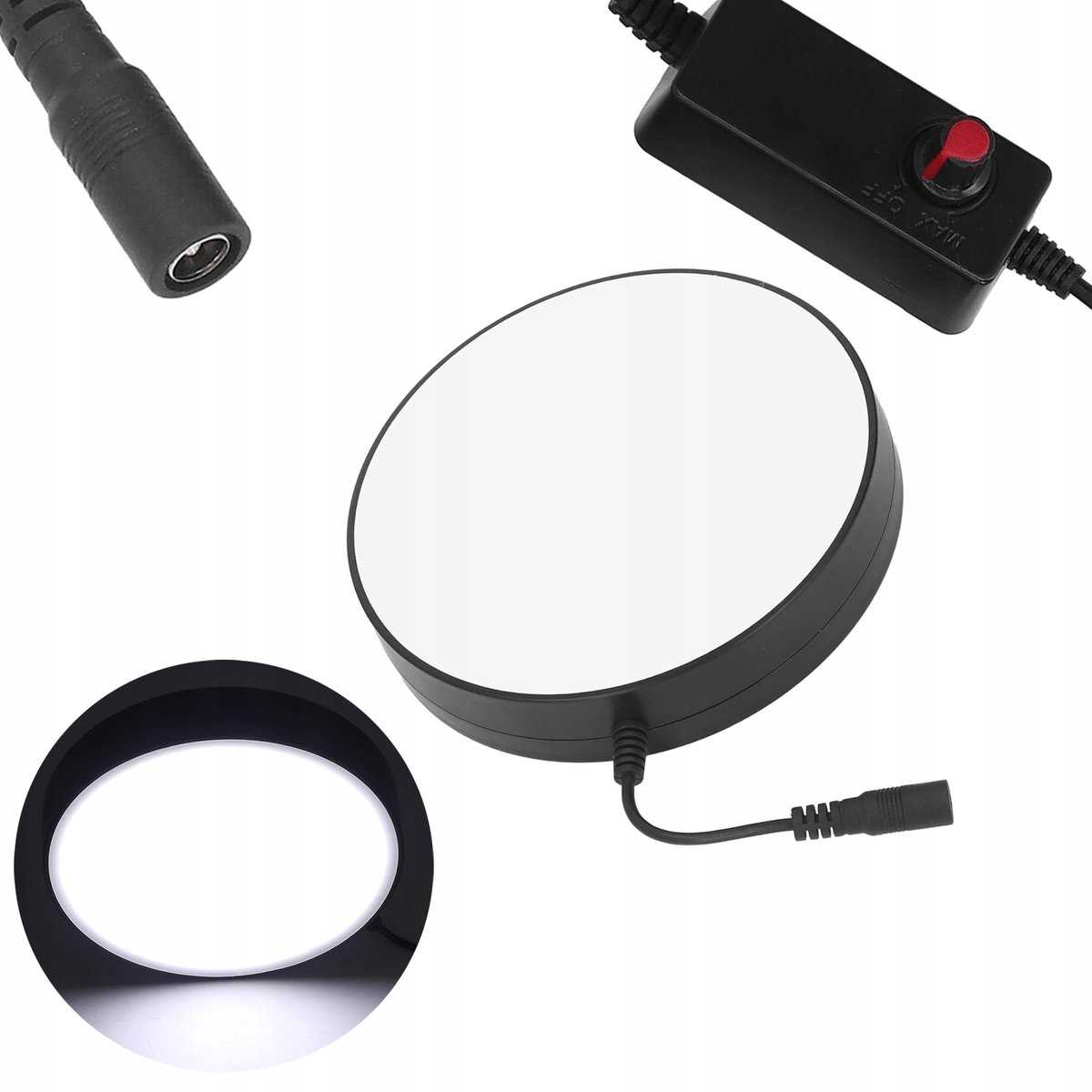 Dolny oświetlacz LED 135mm mikroskop regulowana jasność AC230V